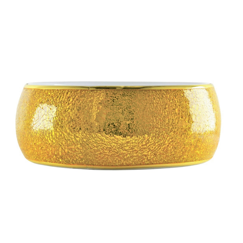 cuba de cerâmica coleção toques de cor- dourado