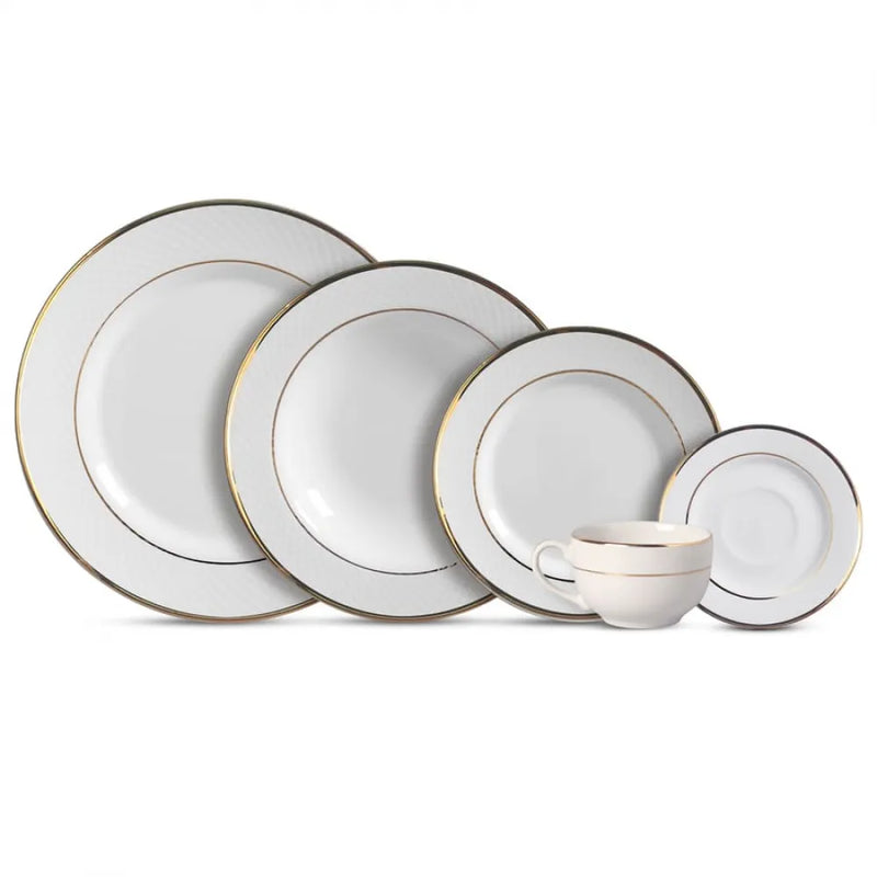 aparelho de jantar 20pcs relevo ouro alleanza