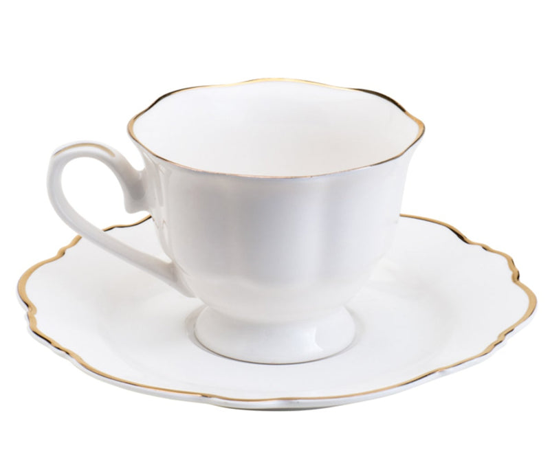 aparelho de jantar 42pcs de  porcelana  maldivas branco com fio de ouro