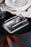 mantegueira retangular com tampa golden bird  cristal ecológico