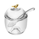 açucareiro com colher e tampa golden bird 150ml cristal ecológico