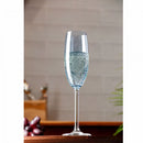 conj.6 taças de champanhe de cristal ecológico banquet  azul 200ml