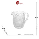 jogo jarra 1,4 litros com 6 taças 226ml starry em vidro