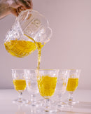 jogo jarra 1,4 litros com 6 taças 226ml starry em vidro