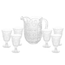 jogo jarra 1,4 litros com 6 taças 226ml starry em vidro
