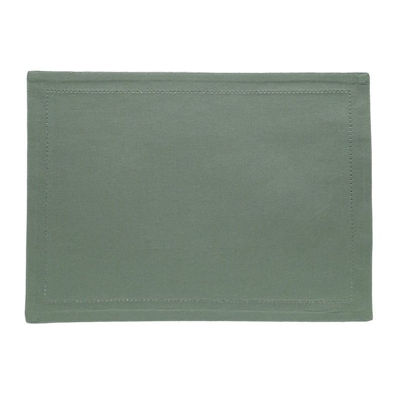 jogo americano 2pcs ponto ajour algodão verde escuro 45x33cm