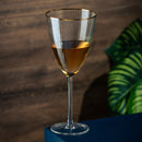 cj 2 taças de vidro p/ vinho c/borda dourada lines 400ml