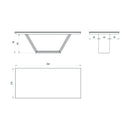 mesa new laville retangular m - fendi nouveau