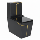 vaso sanitário monobloco black matte com filete dourado