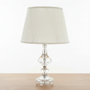 abajur de mesa com base de cristal na cor off white