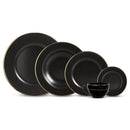 aparelho de jantar com 20pcs. split black gold filetada