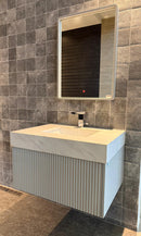 kit lavatório com espelho em led