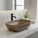 cuba de apoio de ceramica fosco cor cobre