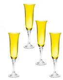 cj 4 taças cristal ecológico p/ champagne kleopatra/branta topázio 175ml