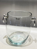 balde para champanhe em vidro com alças em inox asti wolff- 19x18
