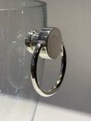 balde para champanhe em vidro com alças em inox asti wolff- 19x18