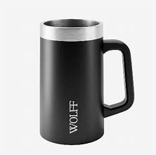 caneca térmica p/ cerveja de aço inox preta 500ml