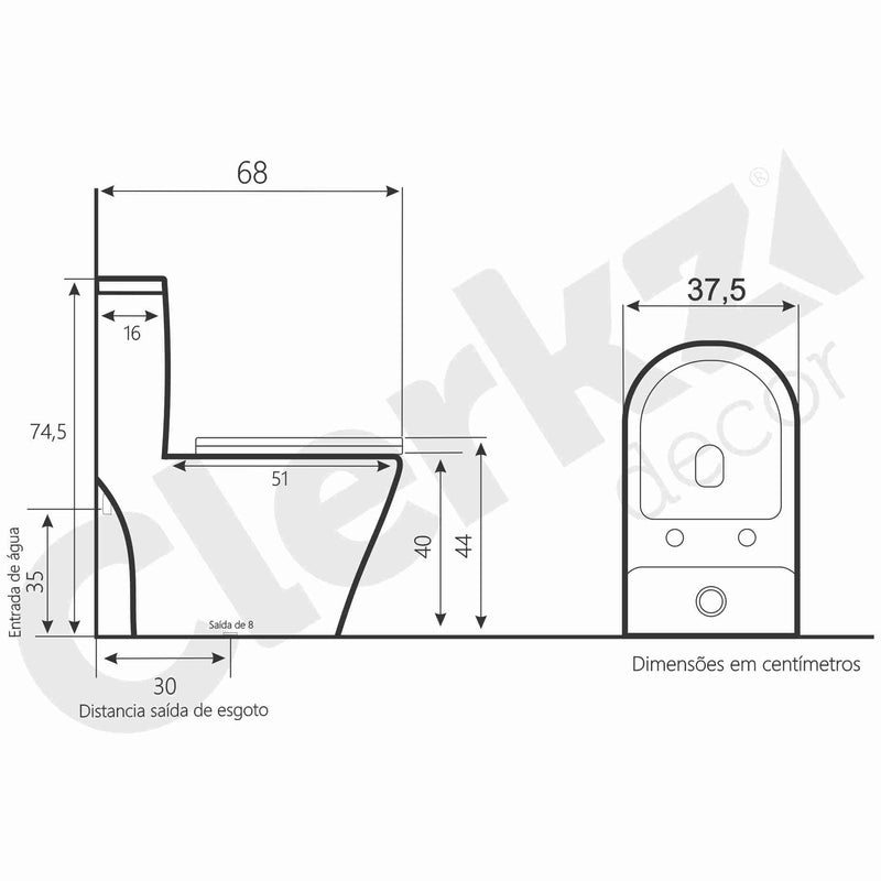 vaso sanitário monobloco