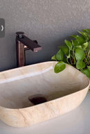 cuba de cerâmica com efeito marmorizado