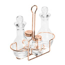 galheteiro aço inox rosê 4 peças 20,5x11cm wolff