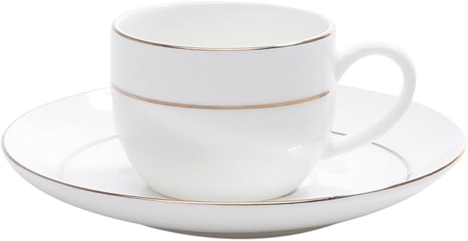 aparelho de jantar 42 peças porcelana fio de ouro mônaco branco