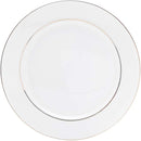 aparelho de jantar 42 peças porcelana fio de ouro mônaco branco