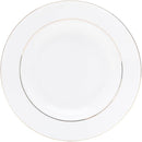 aparelho de jantar 42 peças porcelana fio de ouro mônaco branco