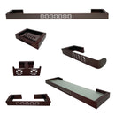 kit acessórios de banheiro 6 peças - matte brown