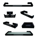kit acessórios de banheiro 6 peças - black matte
