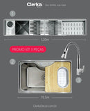 kit gourmet (cuba + misturador + canal equipado 120 cm)