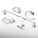 kit de acessórios de banheiro, cromado- 5 peças