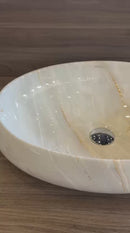 cuba de cerâmica com efeito marmorizado