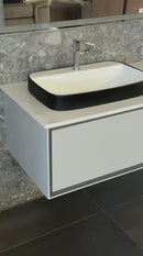 kit lavatório com espelho em led