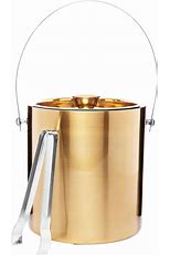 balde de gelo de aço inox dourado