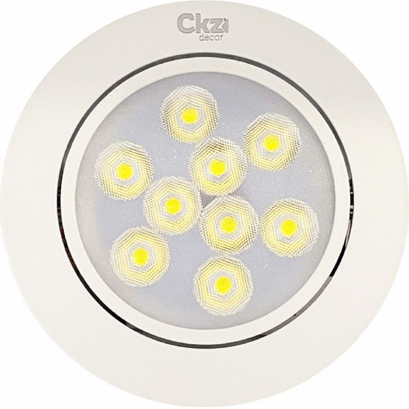 spot direcionável led 9w - branco quente