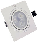 spot direcionável led 3w - branco quente