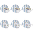 estojo com 6 xícaras para café floral chic