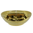 cuba de cerâmica com efeito metalizado dourado