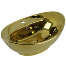 cuba de cerâmica com efeito metalizado dourado