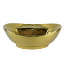 cuba de cerâmica com efeito metalizado dourado