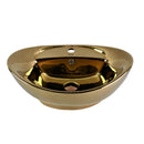 cuba de cerâmica com efeito metalizado rosê gold