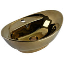 cuba de cerâmica com efeito metalizado rosê gold