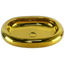 cuba de cerâmica com efeito metalizado dourado