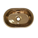 cuba de cerâmica com efeito metalizado rosê gold