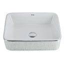 cuba de cerâmica com aplicações a laser em mosaico de vidro