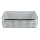 cuba de cerâmica com aplicações a laser em mosaico de vidro