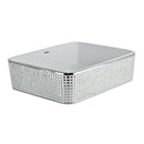 cuba de cerâmica com aplicações a laser em mosaico de vidro