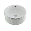 cuba de cerâmica com aplicações a laser em mosaico