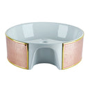 cuba de cerâmica com aplicações a laser em mosaico de vidro