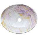 cuba de cerâmica com efeito marmorizado